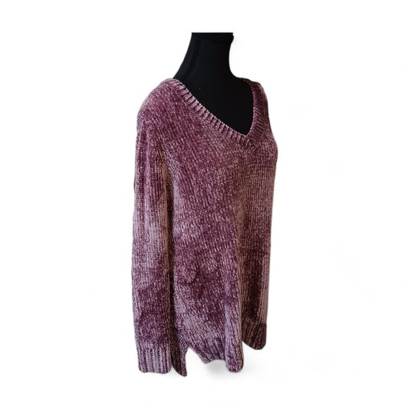 NWOT Orvis Women's Misty Rose Chenille Long Sleeve V-neck Tunic Sweater Size L - Picture 6 of 15